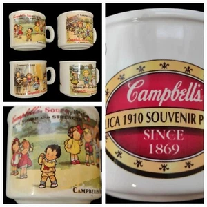 Campbell's Soup Cup Mugs Bowls Set Of 4 - Picture 1 of 16