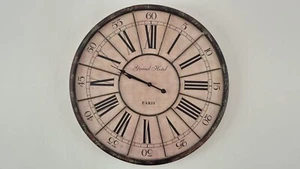 large 60 cm shabby chic retro decorative wall clock used - Picture 1 of 5