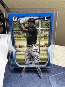 Yoffry Solano 2023 Bowman 1st Blue Parallel #/150 - Miami Marlins Prospect BP-72 - Bild 1 von 2