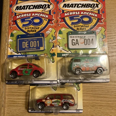 MATCHBOX 2002 ACROSS AMERICA VW PANEL TRANSPORTER BEETLE CONCEPT CHEVY SUBURBAN - Image 1 of 4