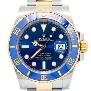 Rolex Submariner Bluesy 116613LB 18k YG Two Tone Blue Dial Men's Watch 40mm - Picture 1 of 6