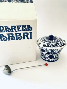 🟠 Vase AMARENA FABBRI Werbevase DERUTA selten kleines Barformat - Bild 1 von 8