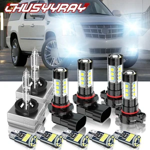 LED Headlight + Fog Driving DRL Bulbs Fits Cadillac Escalade 2007-2014 - Picture 1 of 22