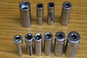 6 Snap On 1/4" Drive  12P. Socket and 4 Assorted 1/4" Drives (Lot of  10)  (6-E) - Bild 1 von 9