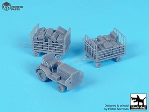 Black Dog 1/200 Airport Tow Truck & Baggage Carts with Luggages [Diorama] A20001 - Picture 1 of 1