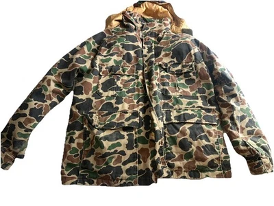 Vintage Trophy Club 4 In 1 Hunting Camo Goose Down Jacket Vest Mens Sz S EUC! - Image 1 of 4