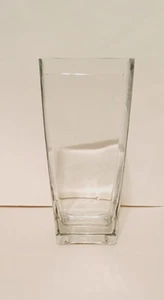 Clear Tall Square Tapered Pillar Vase 10" x 5"- 3.5"@ bottom-Heavy & Thick - Picture 1 of 13