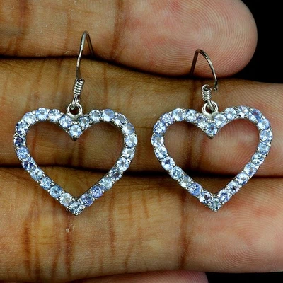 925 Sterling Silber Ohrringe Rund Amethyst 2mm Natürlicher Edelstein Schmuck - Bild 1 von 4