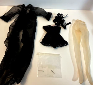 16” Ashton Drake Gene Doll Outfit “Pin Up” Black Lingerie Cami Robe Shoes Hose - Picture 1 of 11