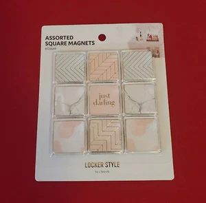 Spind Stil verschiedene quadratische Magnete 9 kt Pastellmuster starker magnetischer Halt - Bild 1 von 2
