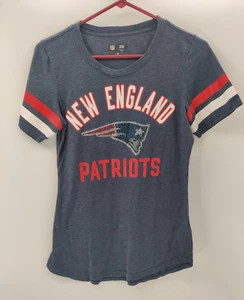 NFL Womens Patriots Rhinestone Logo Embellished Blue T-Shirt Size Medium - Picture 1 of 11