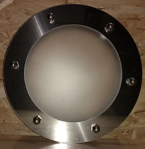 FLACHES BORGEL FÜR TÜR EDELSTAHL BULLENAUGE FÜR TÜR phi 230mm - Bild 1 von 11