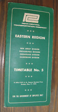 Penn Central Transportation Company Eastern Region Timetable No. 5 booklet 1970