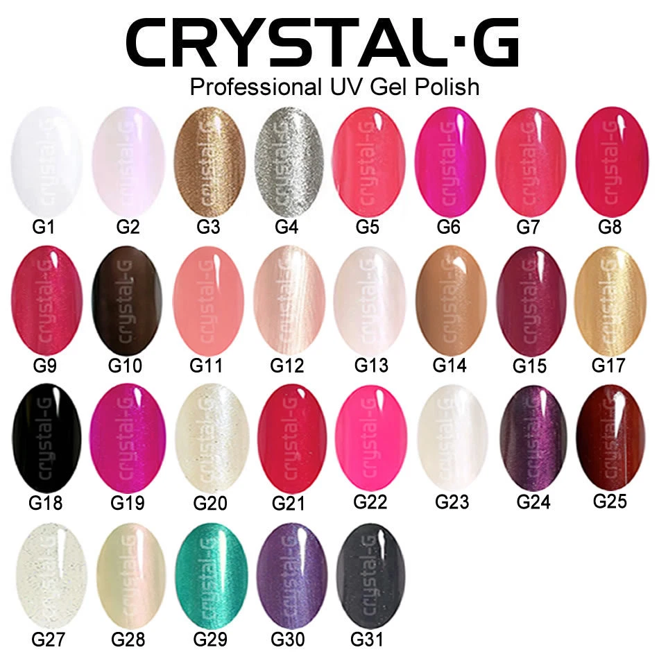 CRYSTAL-G SOAK OFF UV LED GEL NAIL POLISH VARNISH PRO - CLASSIC
