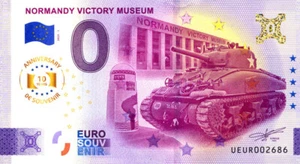 50 CARENTAN Normandy Victory Museum, 2025, Anniversaire, Billet Euro Souvenir - Zdjęcie 1 z 2
