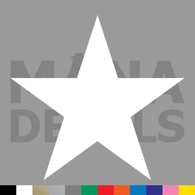 Star Vinyl Die Cut Decal Sticker - 5 Point Shape Military Army - Image 1 of 2