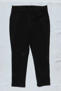 Chicos Travelers US 2 12 14 Large schwarz Stretch Krepp Nähte Bündchen Knöchelhose - Bild 1 von 5