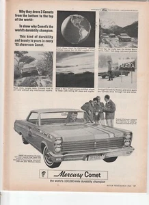 Original 1965 Mercury Comet Magazine Ad 'Cape Horn to Fairbanks ' - Picture 1 of 1
