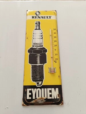 Vintage Glass Thermometer RENAULT EYQUEM SPARK PLUG No porcelain 40'S-50'S era - Image 1 of 4
