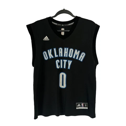 Russell Westbrook Oklahoma City OKC Thunder Adidas NBA Jersey 0 Mens S Cover