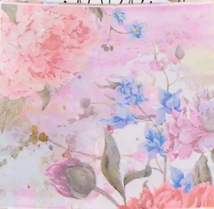 4 servilletas de papel para decoupage/tea fiestas - acuarela peonía y flor azul - Imagen 1 de 5
