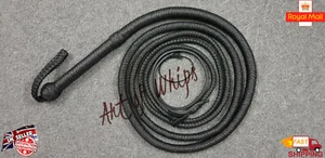 6 Feet 12 Plaits Paracord Black Nylon Training Whip Heavy Duty Custom Bullwhip  - Picture 1 of 14