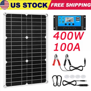 400W 12V Solar Panel Kit 100A Battery Charge Controller For Caravan RV Boat USA - Picture 1 of 10