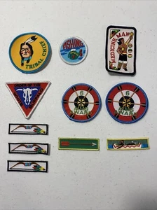 Embroidered Sew On Patches Native American Canoe Bow Arrow Lot Of 11 ￼ - Picture 1 of 6