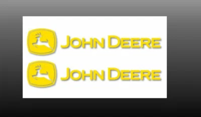2X for John Deere Premium Vinyl Sticker 2-Pack Yellow 9" 12", 15", 24" or 36"- - Image 1 of 2