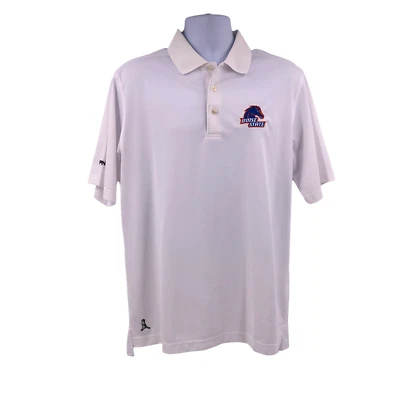 Boise State Broncos PING Mens Polo Golf Shirt White Size Medium Short Sleeve - Image 1 of 4