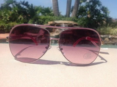 Óculos de sol feminino Steve Madden aviador s5253 prata rosa varejo - US$ 36 novo com etiquetas - Imagem 1 de 2