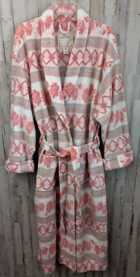 Bata de baño vintage años 90 Victoria's Secret Country mujer M/L rosa floral acogedora Foto 1 de 4