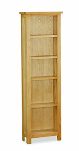 Regal Light Oak Tall Narrow Bookcase / Slim Shelving Unit / 170cm Tall  - Picture 1 of 12