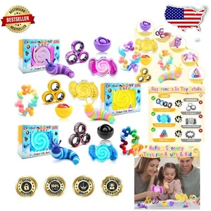 15-Piece Sensory Fidget Toys Pack - Stress Relief for Kids with Autism - Picture 1 of 8