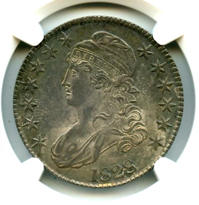 1828 Square 2, Small 8, Large Letters O-113 Capped Bust Half Dollar, NGC MS63 - Picture 1 of 3