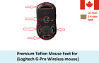 Premium Teflon Mouse Skates Feet for Logitech G-Pro Wireless - Smooth Ship Fast
