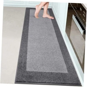 Machine Washable Kitchen Rug Non Slip Kitchen Mat for Floor, 24" x 84" Grey - Picture 1 of 7
