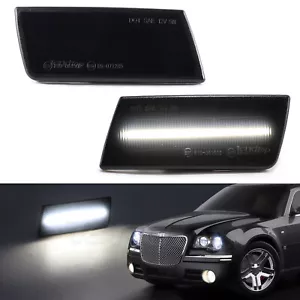 Luces LED delanteras laterales blancas ahumadas para Chrysler 300 300C 300S 2005-2014 - Imagen 1 de 9