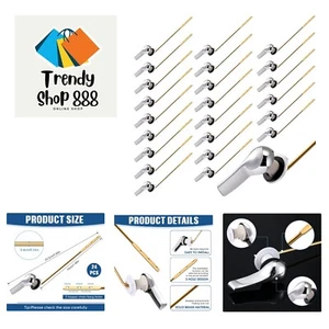 24 Pieces Universal Front Mount Toilet Handle Brass Finish Lever Flush Replac... - Picture 1 of 8