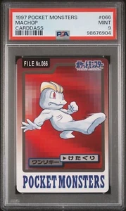 PSA 9 Machop No.066 Pocket Monsters Carddass Bandai 1997 Pokémon Japonés  - Imagen 1 de 2