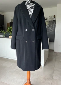 ¡NUEVO! Abrigo HEINE Reg €169,- Maxi abrigo de lana 65% lana abrigo largo blazer XXL 50 - Imagen 1 de 3