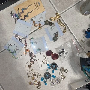 15-Fabulous Variety Stud Dangle hoop Earrings Some Signed See Pictures - Picture 1 of 8