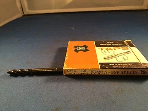 Nuevo OSG 1/4"-28NF GH3 HSS Capa de Óxido de Vapor Flauta Espiral Enchufe Grifos - Imagen 1 de 2