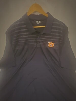 PING Golf Polo Sensor Cool Shirt - Men's XL Navy Blue Auburn Tigers - Image 1 of 4