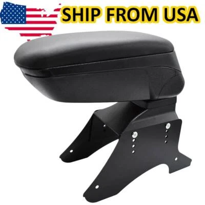 Central Console Armrest New Sliding Top Universal Soft Storage Box Leather Tray - Image 1 of 4