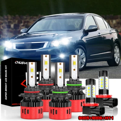 Faros LED altos bajos antiniebla para Honda Accord 2008-2009 2010 2011 2012 Foto 1 de 4