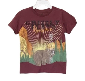 Cotton On Kids Max Short Sleeve T shirt  Vintage Berry/Grizzly Flats Size 4 NWT - Picture 1 of 6