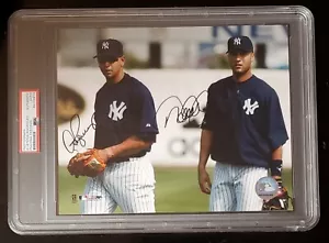 DEREK JETER Alex RODRIGUEZ Signed 8x10 Photo PSA/DNA Dual Auto Autograph Yankees - Picture 1 of 4