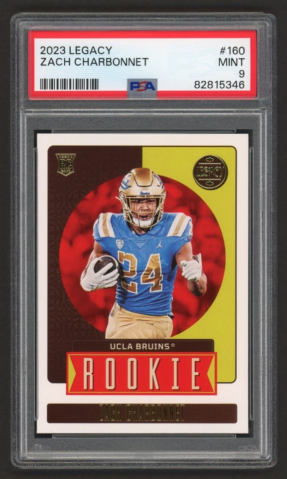 2023 PANINI LEGACY ZACH CHARBONNET #160 SEATTLE SEAHAWKS ROOKIE RC PSA 9 MINT - Image 1 of 2