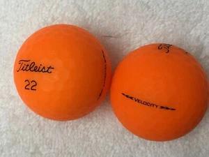 24 Titleist Velocity Matte Mixed 5A/4A Orange Color Golf Balls - Picture 1 of 1